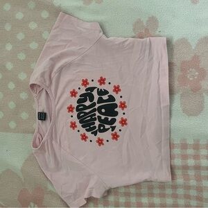 Graphic Crop Top “Happy Peace” Size 2